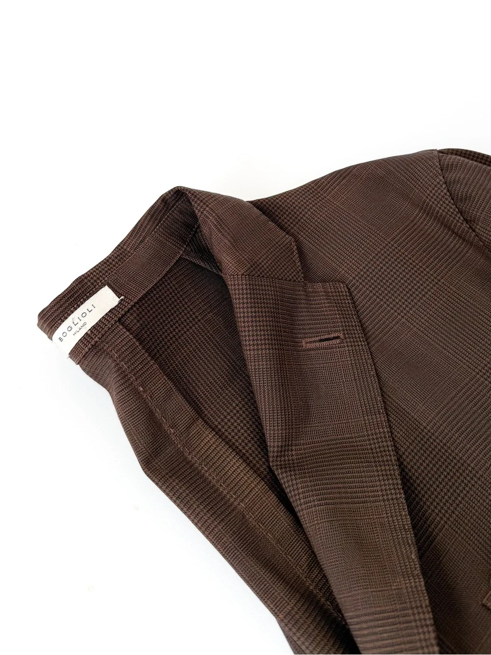 Boglioli K Jacket Brown Glen Plaid Men's Blazer Italian Wool Sport Coat Men's